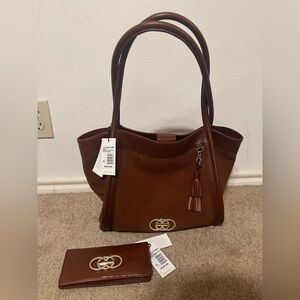 Brahmin Sparkling Cider Leather Bag w/ wallet